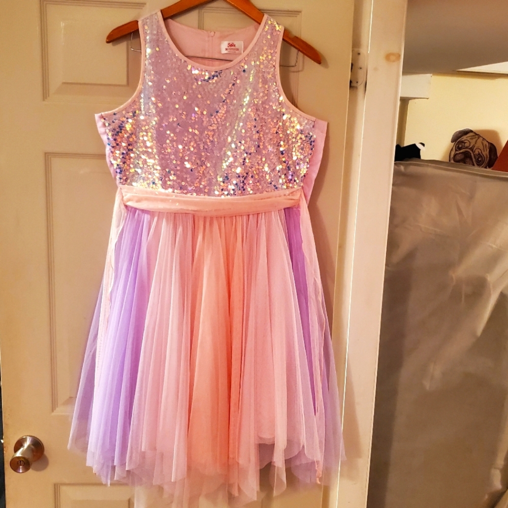 Justice Sequin Tule Dress
